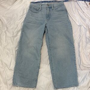 Madewell Women's Light denim Perfect Vintage Wide-leg Crop Jeans